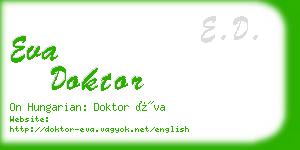 eva doktor business card